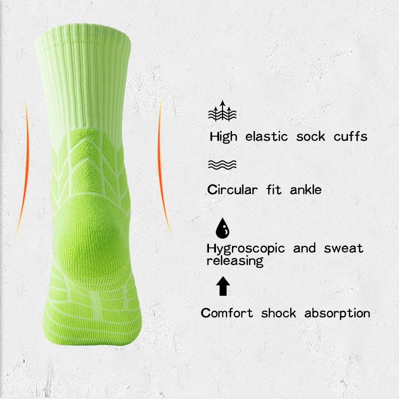 Мужские спортивные носки 3 пары до колена полиэстеровые вязаные унисекс для