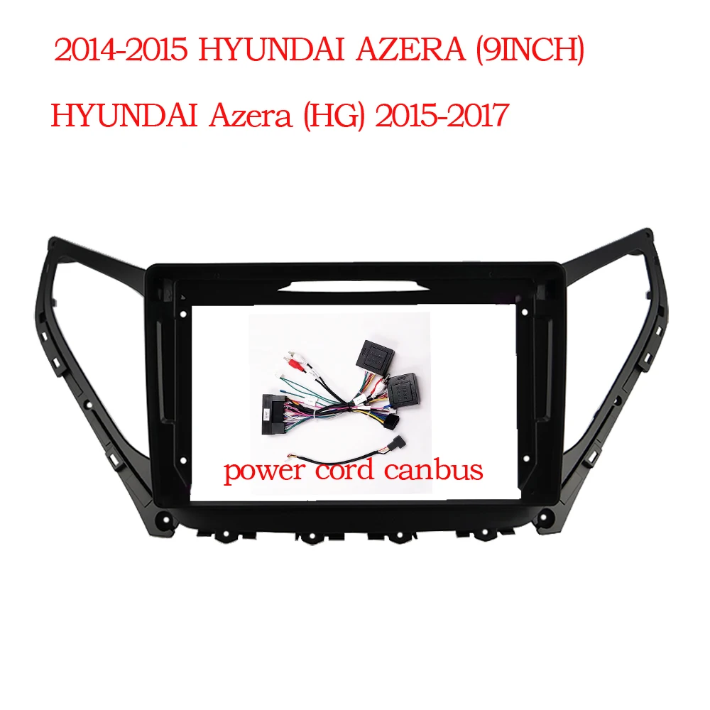 

9-дюймовая Автомобильная панель Fascia, панель DVD, комплект приборной панели, Адаптер для установки консоли, рамка для 2014-2015 HYUNDAI AZERA HG 2015-2017