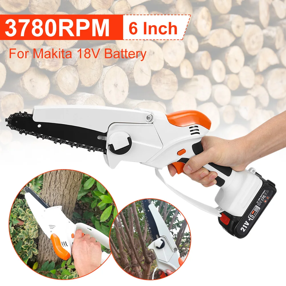 Mini 6 inch Cordless Portable Electric  One-Hand Lightweight Handheld  for Pruning Trimming Wood Cutting Tool