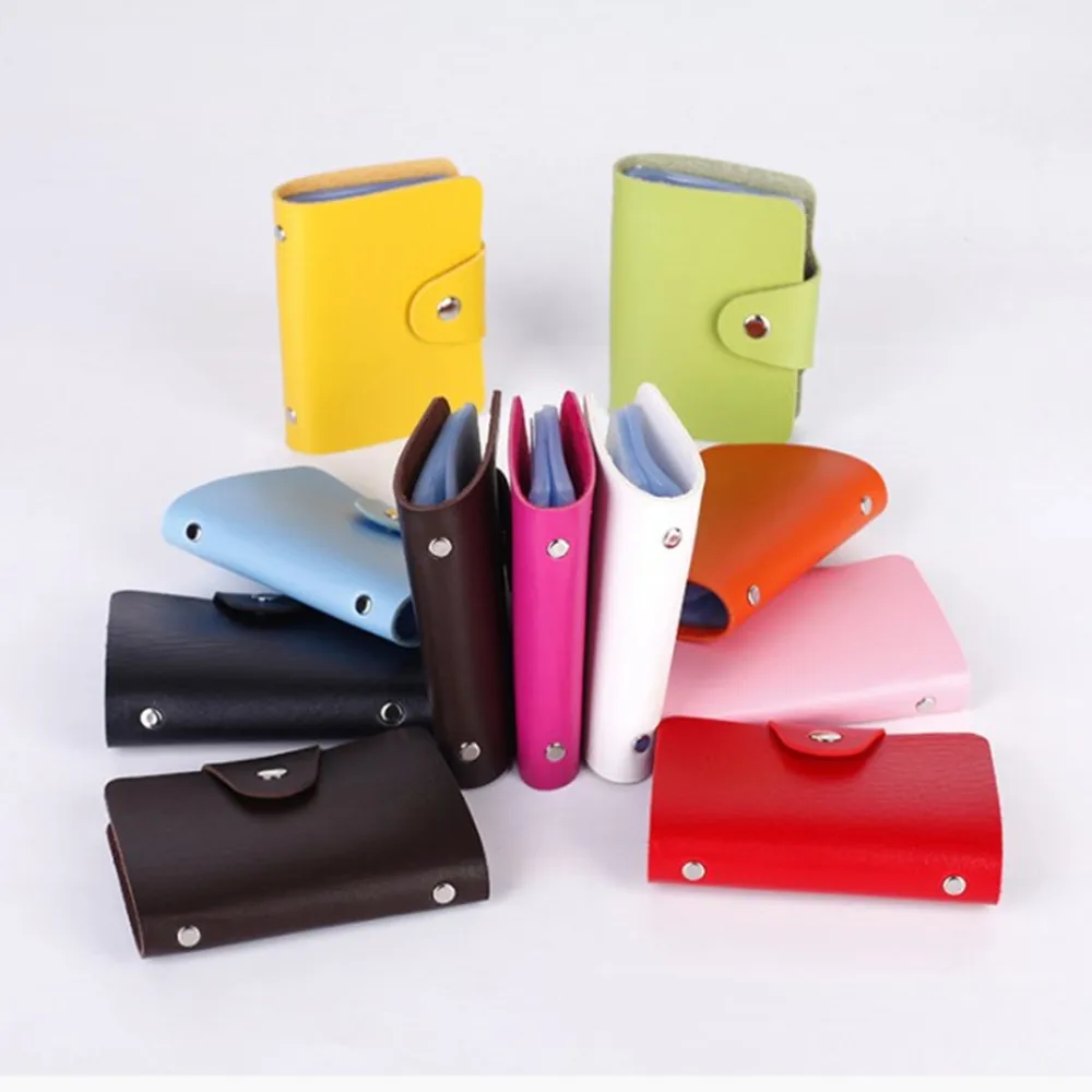 

2022 New Pu Leather Credit Card Holder Fashion Soft Pocket Id Holder Bag Wallet For Business Bank Cardholder Case