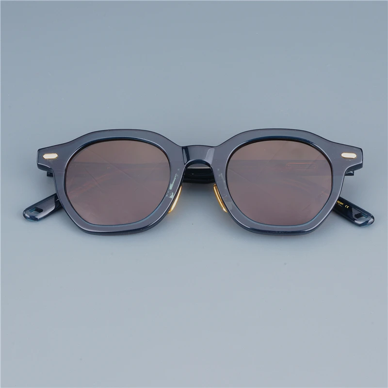 Женские и мужские винтажные очки-авиаторы асимметричные многоугольные