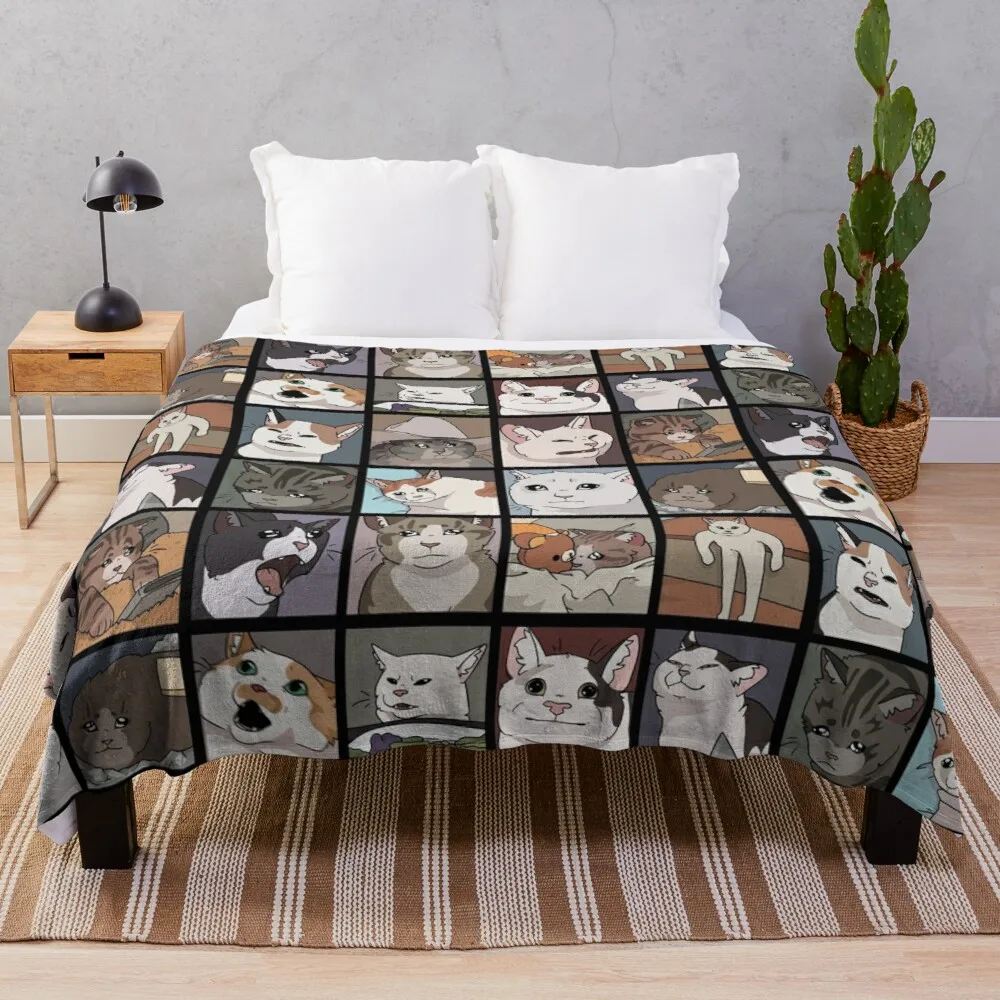 

Meme Cats 2.0 Throw Blanket Tweed Blanket