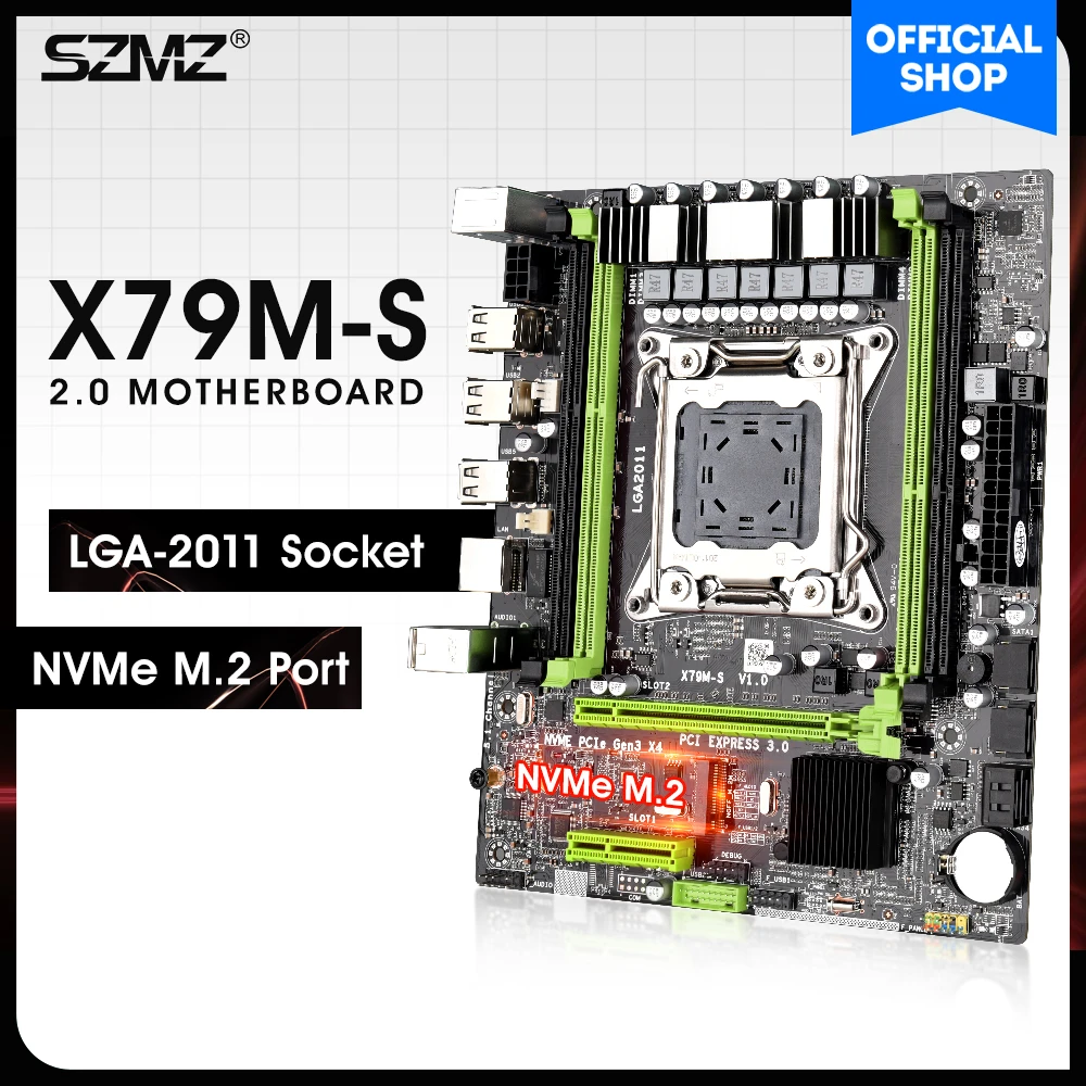 Материнская плата SZMZ X79 модель 2011 поддержка двух каналов DDR3 NVMe M.2 материнская LGA2011