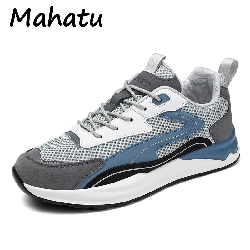 Men Running Shoes Fashion Casual Sneakers Big Size 46 Air Mesh Lace Up Sport Shoes Comfortable Breathable Zapatillas Mujer