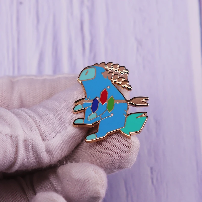 

Cute Animal Badge Fashion Jewelry Accessory Cartoon Blue Monaterr Enamel Pin