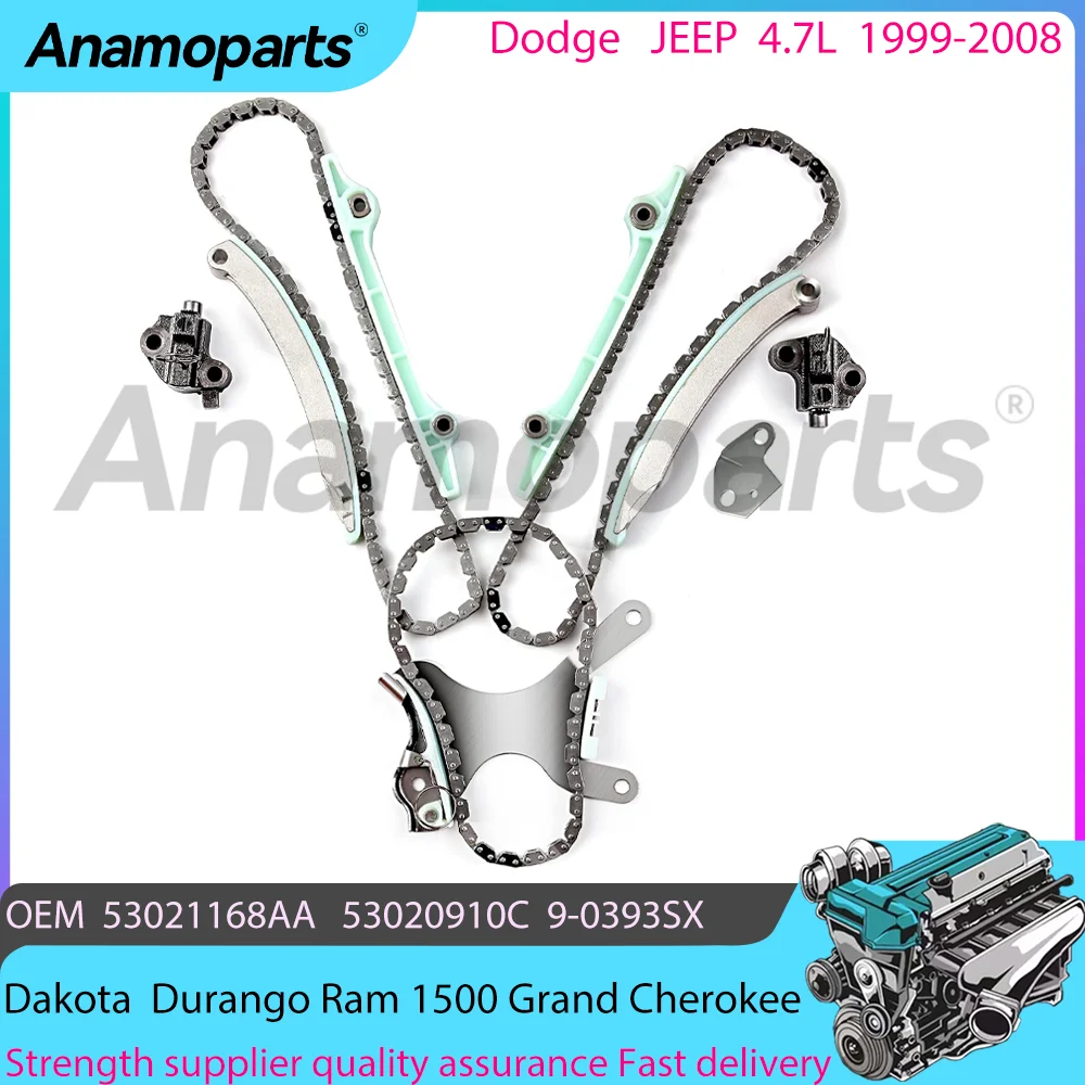Детали двигателя комплект цепи синхронизации подходит для 1999-2008 Dodge Ram 1500 Dakota Jeep
