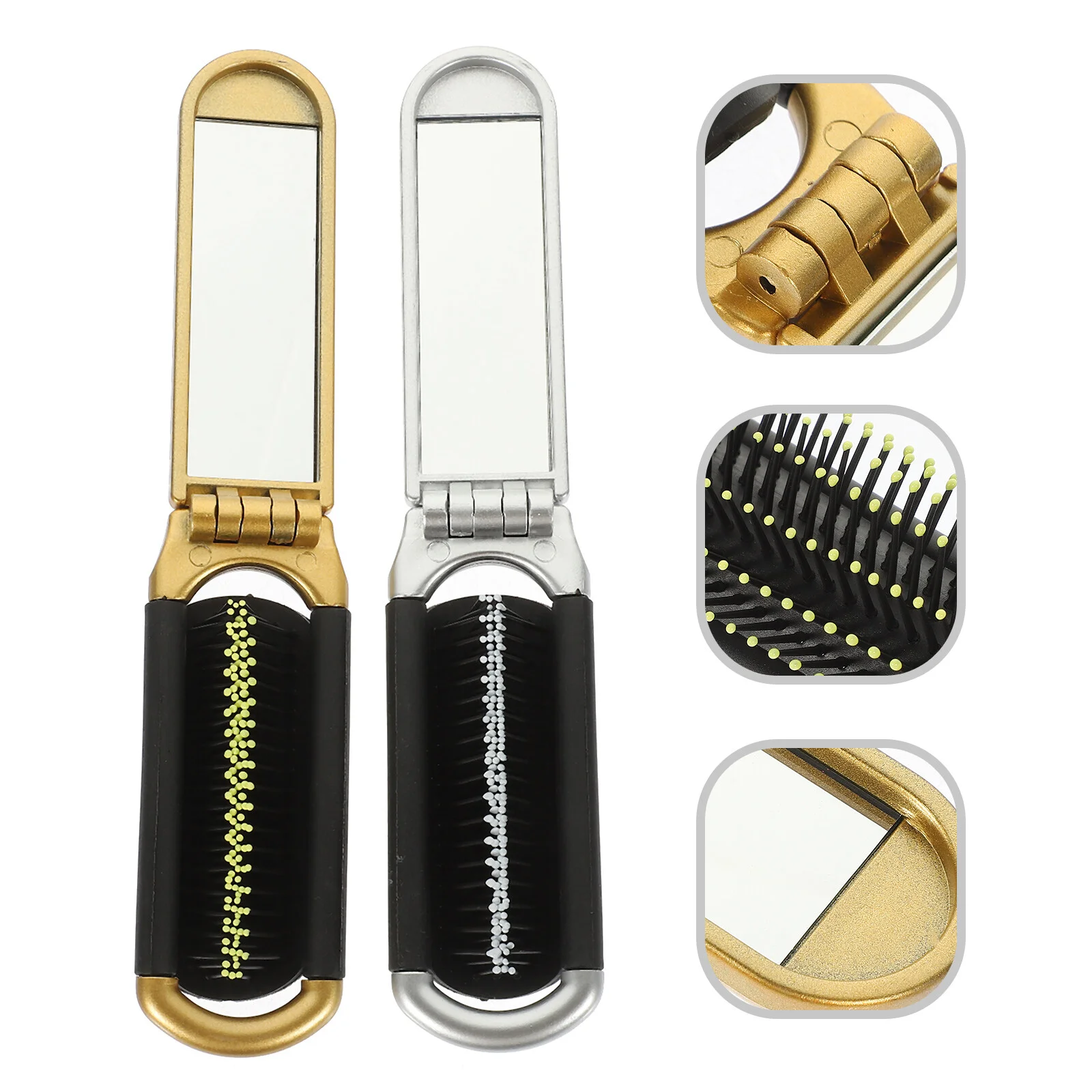 

2pcs Hair Comb Multipurpose Hairstyle Folding Comb Hairdressing Hair Brush Mirror