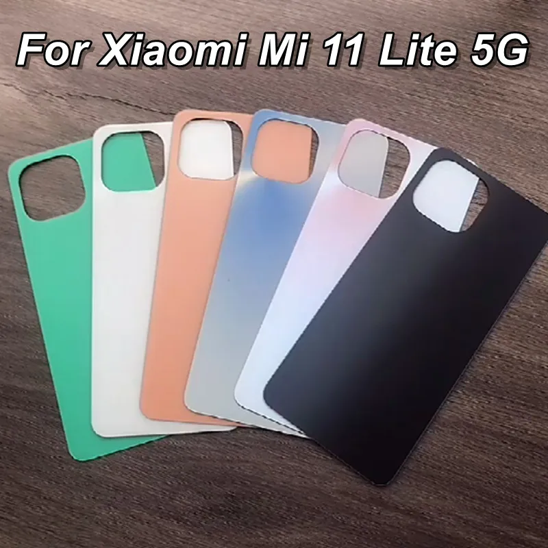 Задняя крышка для Xiaomi Mi 11 Lite задняя аккумулятора замена стеклянной панели +