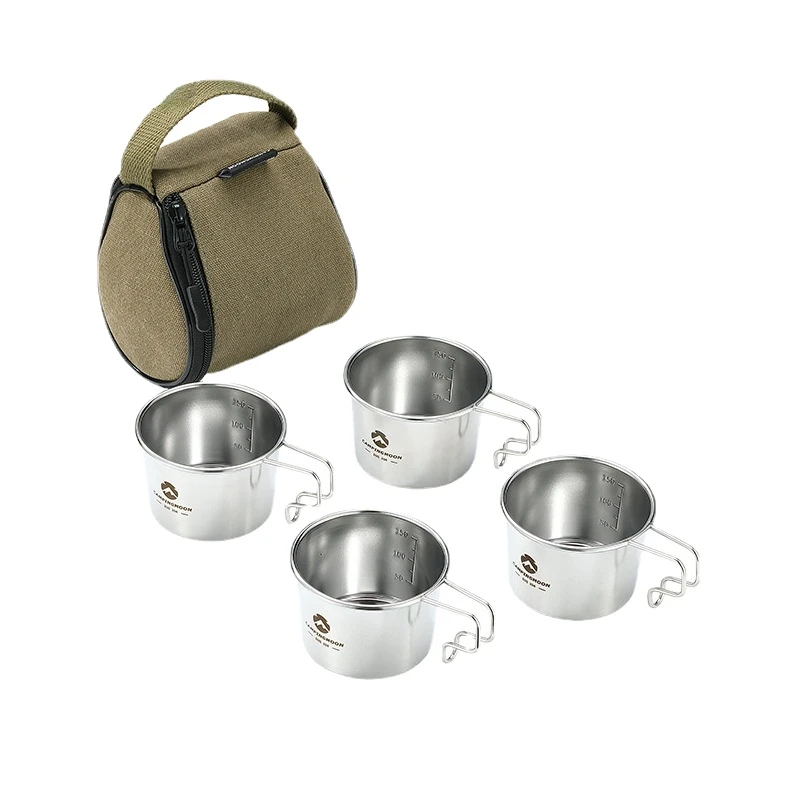 

Stainless Steel Picnic Tableware Portable Hiking Camping Cup Picnic Cookware