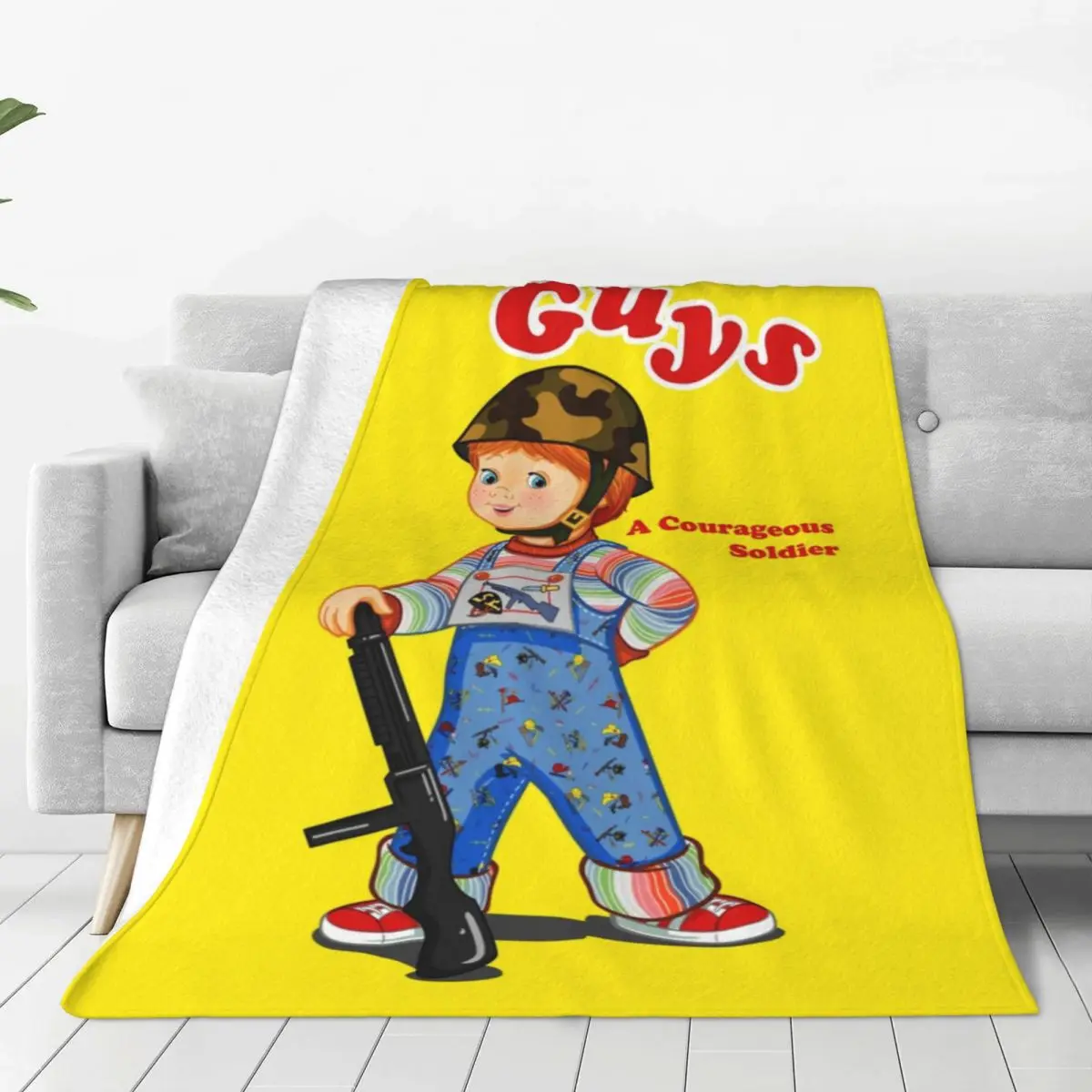 

Fleece Good Guys Fireman Throw Blanket Warm Flannel Child's Play Chucky Blankets for Bedding Travel Couch Bedspreads