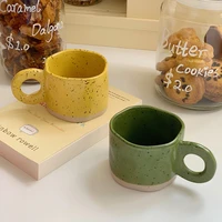 cute irregular creative retro coffee cups ceramic splash ink wave dot mug milk tea water breakfast cup drinkware birthday gift
