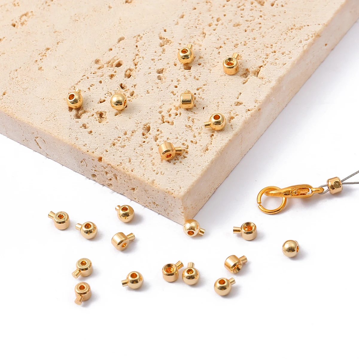 

2 шт., латунь, медь с позолоченными зажимами 18 К