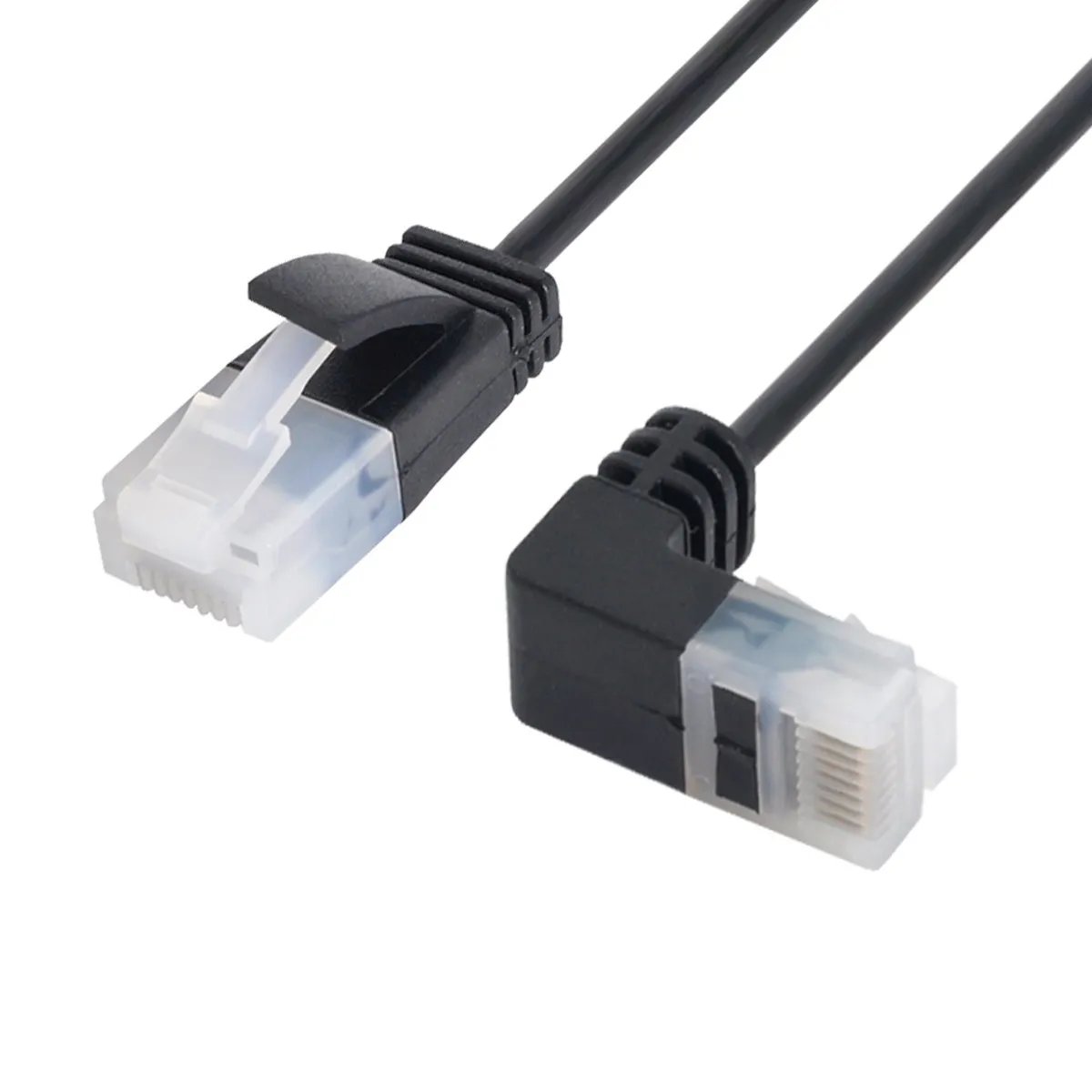 

Ultra Slim Cat6 Ethernet Cable RJ45 Down Angled to Straight UTP Network Cable