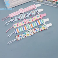 cartoon fixed button baby pacifier clip chain ribbon dummy soother holder chain anti drop buckle strap for pacifier baby feeding
