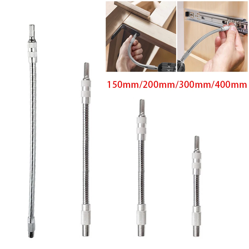 

Multi Electric Drill Screwdriver Bit Snake Flexible Hose Cardan Shaft 1/4 6.35mm Connection Soft Metal Extension Rod Link Tool