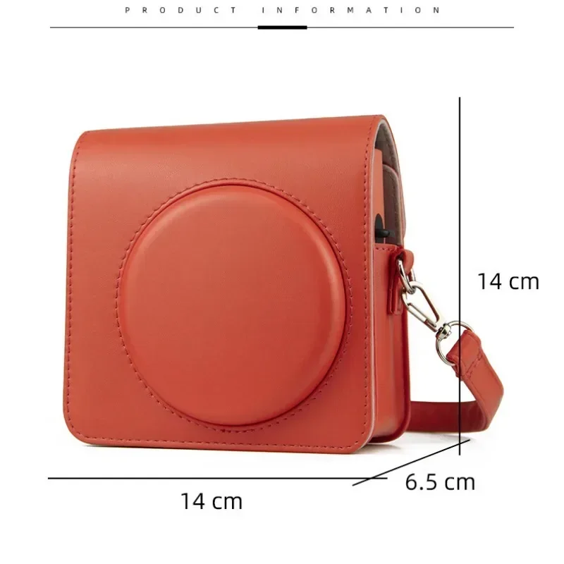 ekologiczna skórzana torba na aparat do aparatu Instax Square SQ1 Torba o dużej pojemności kwadratowego