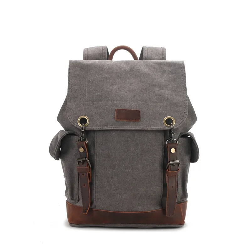 Canvas Backpacks For Men 2022 New Vintage Laptop School Bag Large Capacity Students Casual For Hiking Travel Camping Rucksack