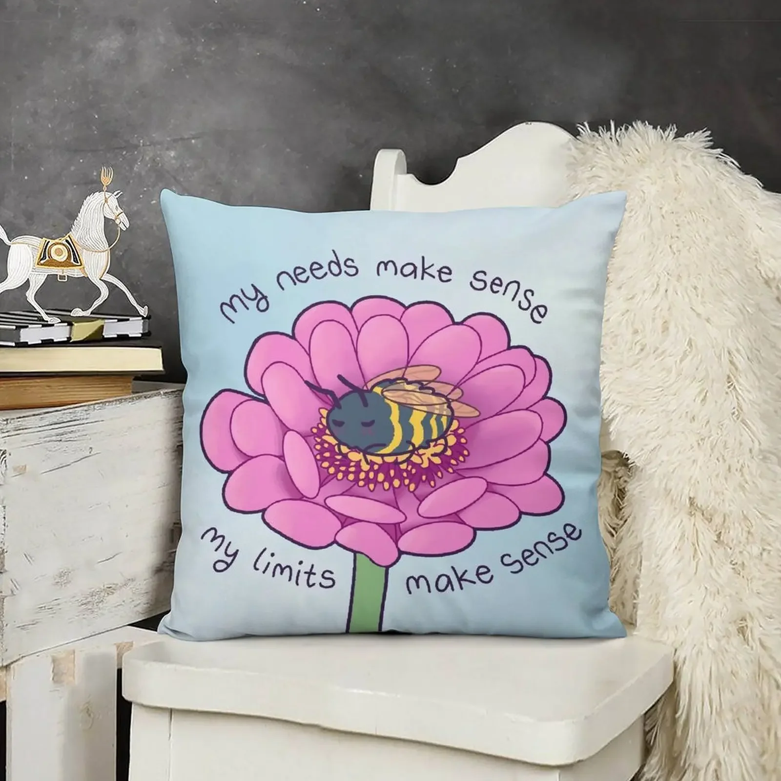 Мои нужны сделать чувство Zinnia Honeybee декоративная подушка декоративные наволочки