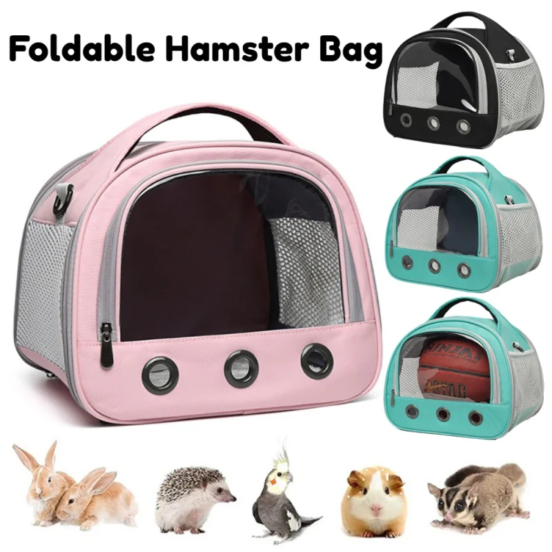 

2023 NEW Rabbit Transport Bag Foldable Hamster Portable Guinea Pig Shoulder Small Dog Transport Bag Cat Carrier Animal Supplies