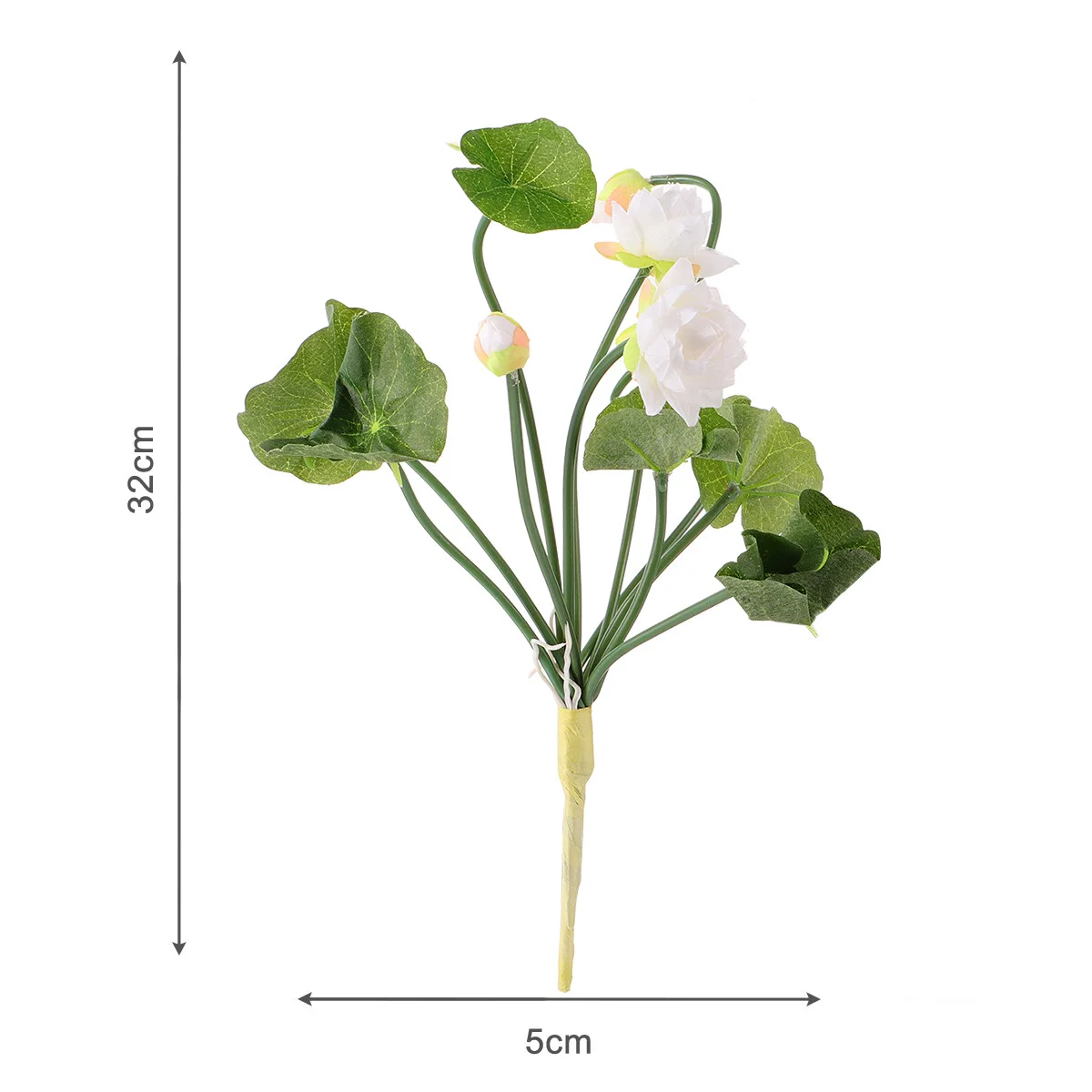 

2 Pcs Artificial Lotus Flower Mini Plants Arrangement Silk Cloth Bride Dining Room Table Decor