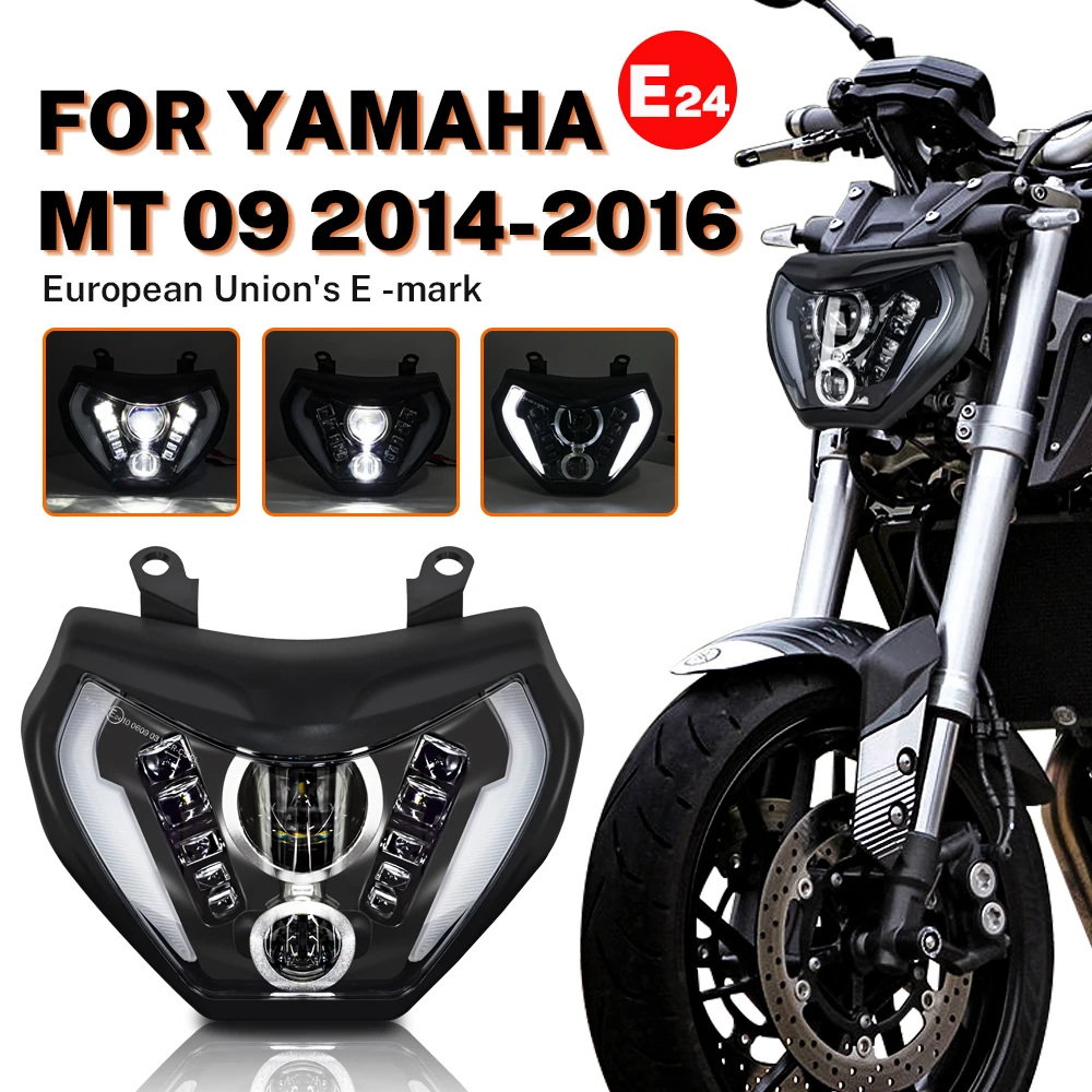 

For Yamaha MT07 2018-2019 Accessories DRL 110W Waterproof MT 09 2014 -2016 Headlights LED Motorcycle Headlight Assembly E-MARK