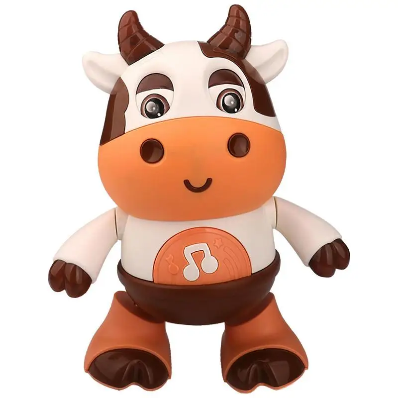 

Baby Musical Toys Cute Cow Shape Dancing Walking Toy With Music LED Lights Electronic Animal Toys For Attracting Kids Interests