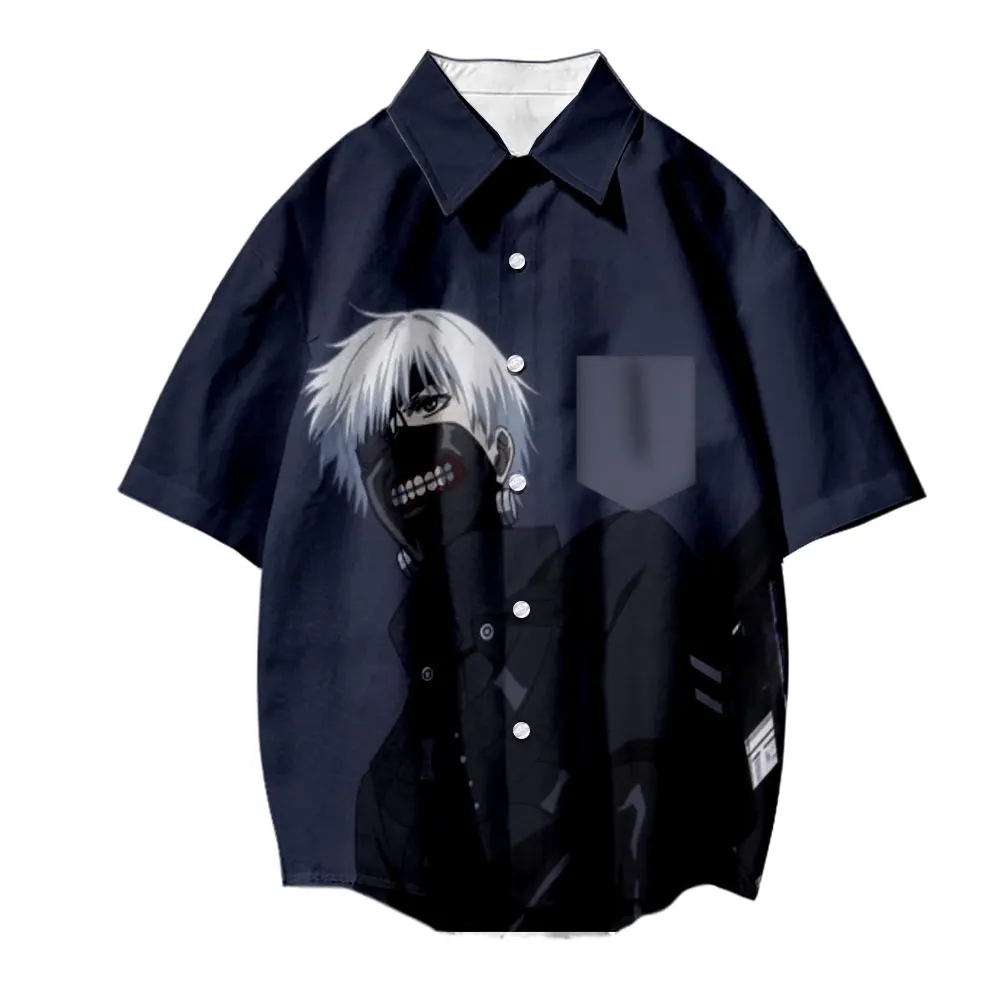 

Рубашка Lianshuo мужская с этническим принтом, Пляжная сорочка с коротким рукавом, Повседневная Свободная уличная мода в гавайском стиле с пуго...