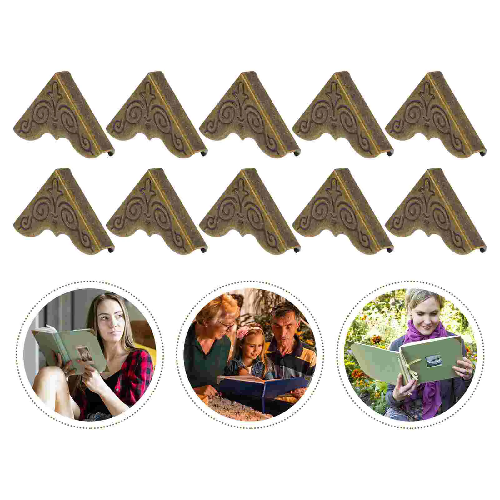 

Corner Book Protector Cover Metal Corners Guard Cushion Album Protectors Diary Craft Furniture Edges Brass Decor Covers Diy