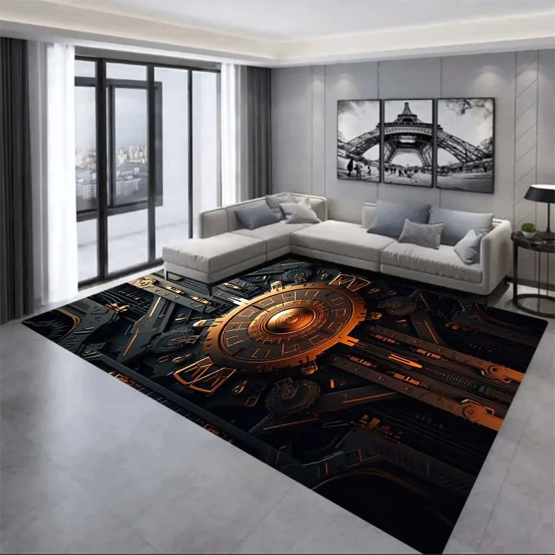 

Fashion gear printed carpets, living room and bedroom decorative carpets, kitchen and bathroom anti-skid floor mats, door mats