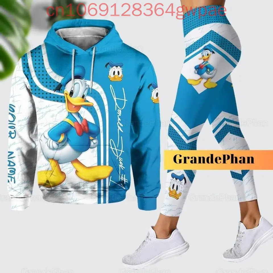 Рождественский комплект с капюшоном и леггинсами Disney Donald Duck женская толстовка