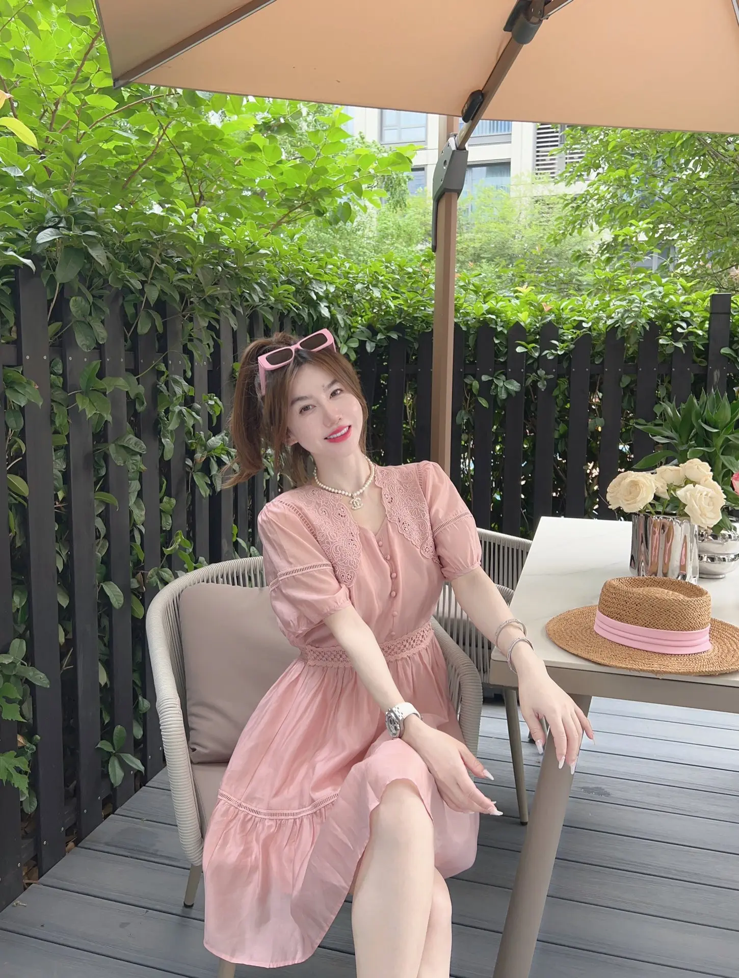 

2023 spring and summer women's clothing fashion new Embroidered Dress 0612