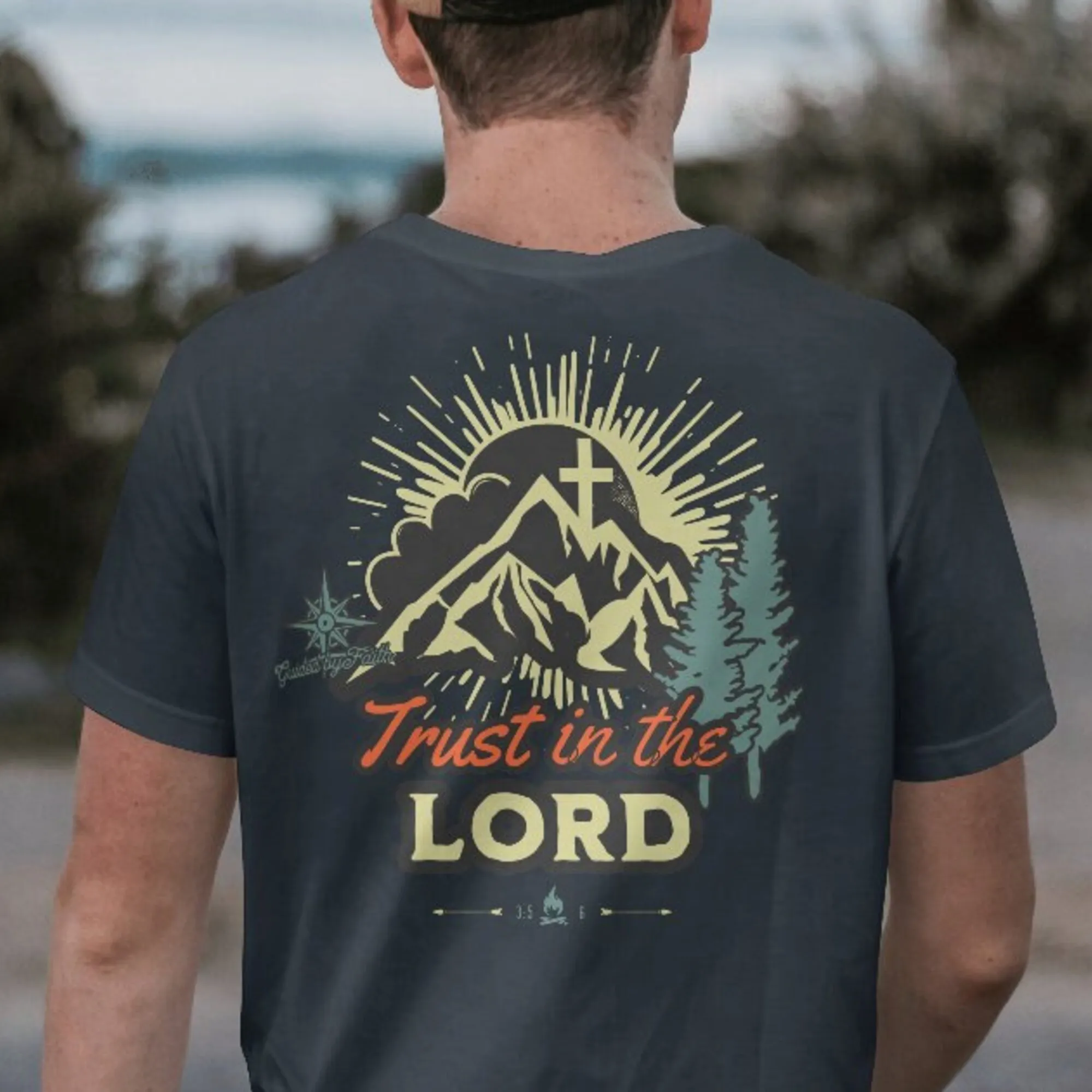 Мужская одежда Trust in the Lord Christian крашенная на основе веры футболка поклонение