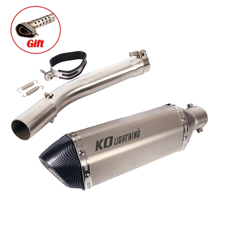 

Выхлопная система для Yamaha YZF-R6 R6S 1998 1999 2000 2001 2002 2003 2004 2005, выхлопная труба мотоцикла, 51 мм, средний глушитель, надеваемый