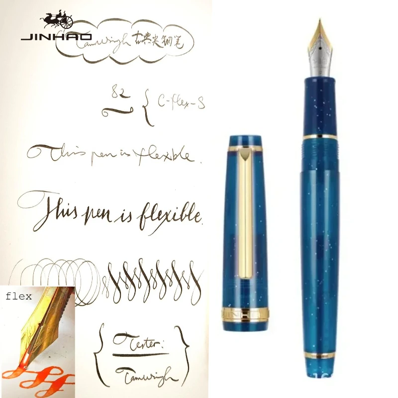 Фото Перьевая ручка JINHAO 82 с гибким пером, мягкая, для эскизов, рисования цветов, готического письма, круглописьма, канцелярские товары для школы и офиса №3