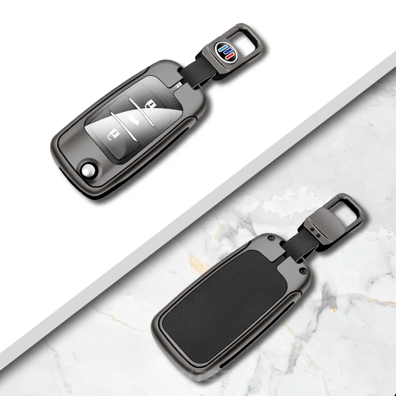 

Zinc Alloy+Leather Car Key Cover Case Shell For Changan CS75 CS15 Benni EV E-Star CS35 Raeton Protector Holder Bag Accessories