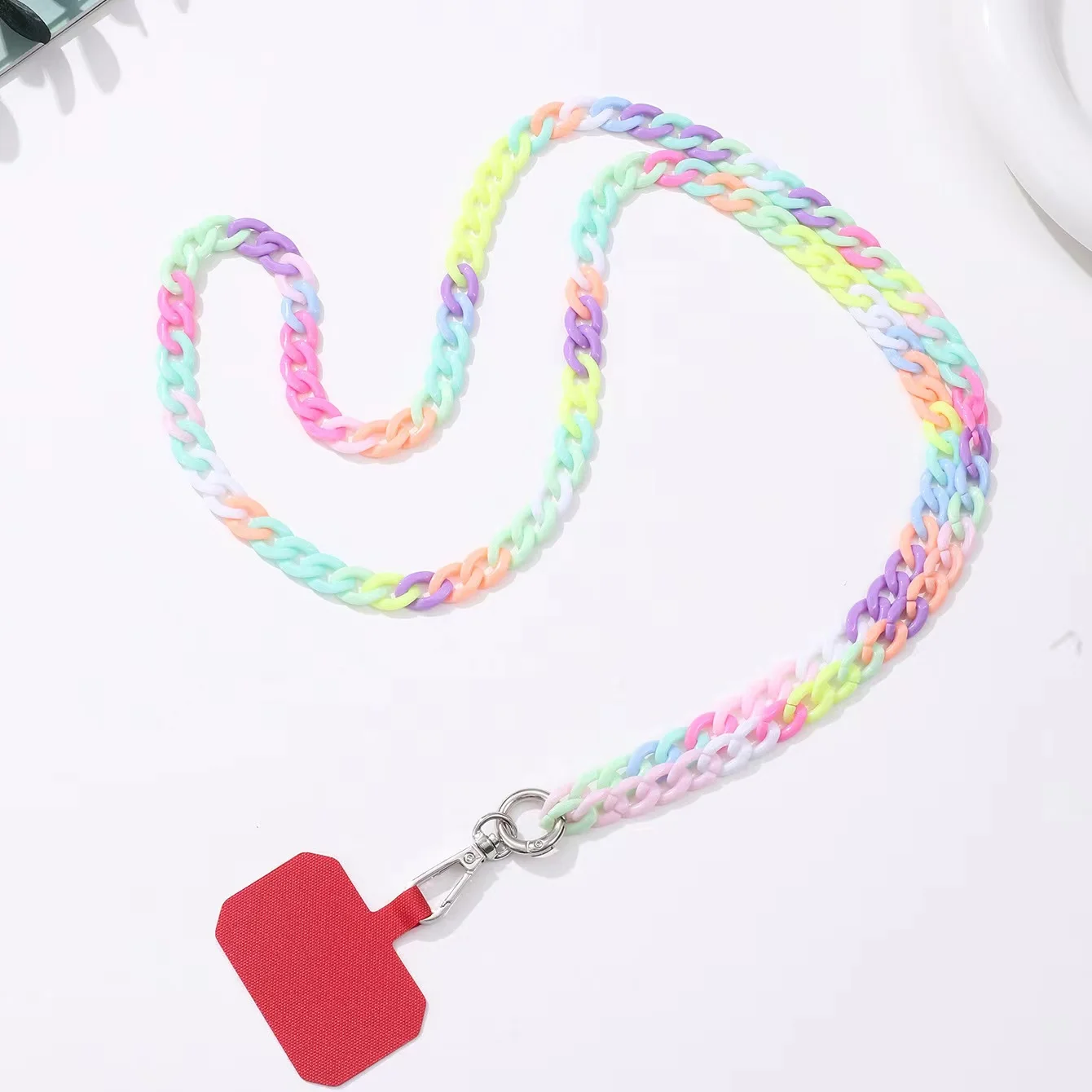 

Phone Lanyard Anti Lost Lanyard Strap Universal Adjustable Detachable Colorful Neck Chain Phone Safety Tether Keychain Rope