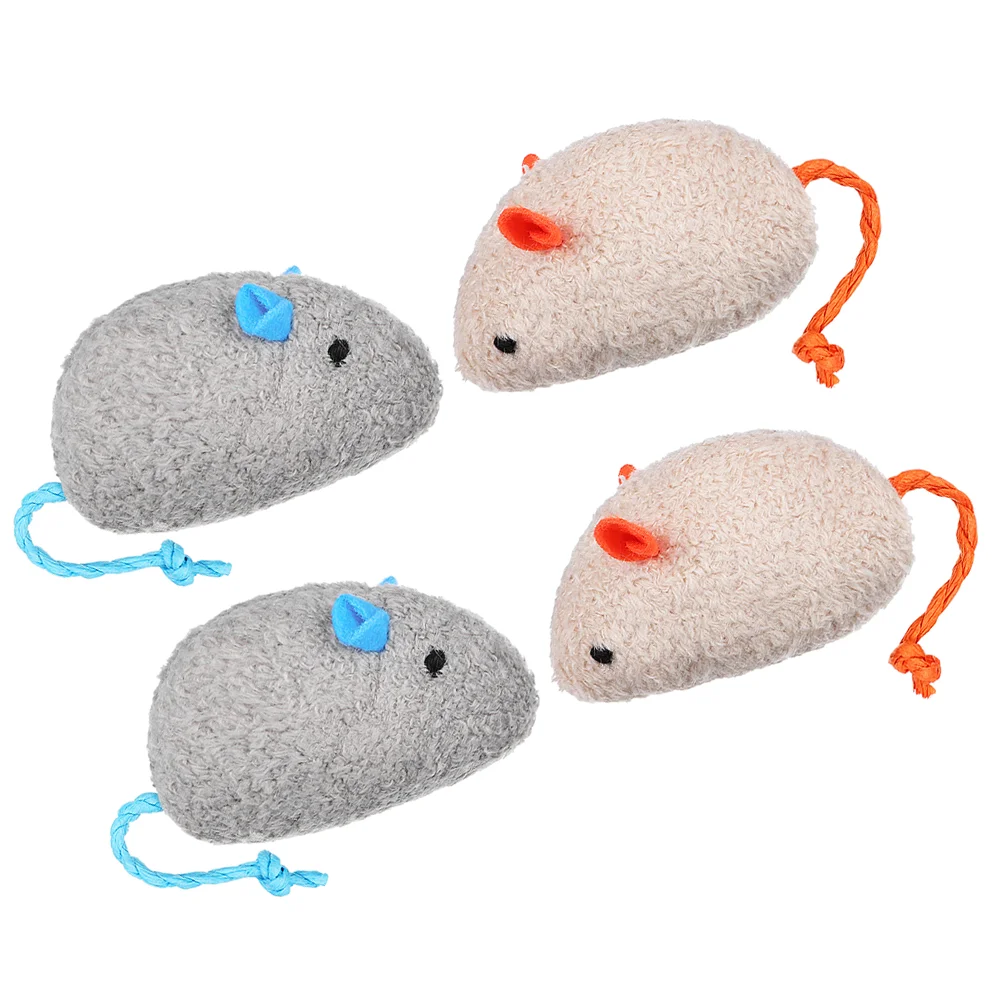 

Cat Toy Toys Mouse Mice Plush Catnip Soft Chew Hunting Portable Fake Nip Interesting Rustle Interactive Kitten Teasing Mices