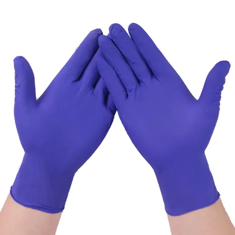 

Nitrile Disposable Gloves Latex Vinyl Powder Free Black Gloves For Food Kitchen Dishwasher Cleaning Blue Hand Gloves 100pcs