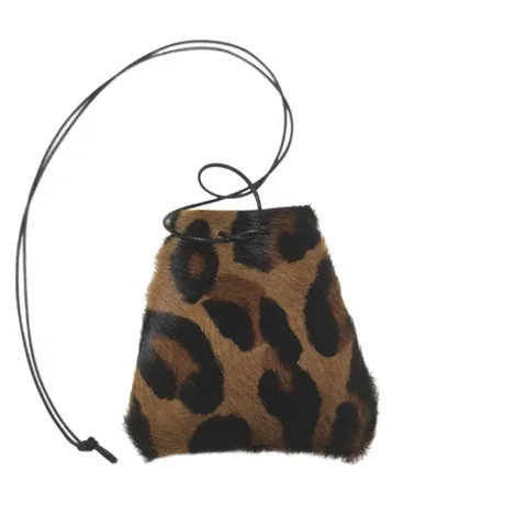 Ожерелье из искусственной замши с леопардовым принтом