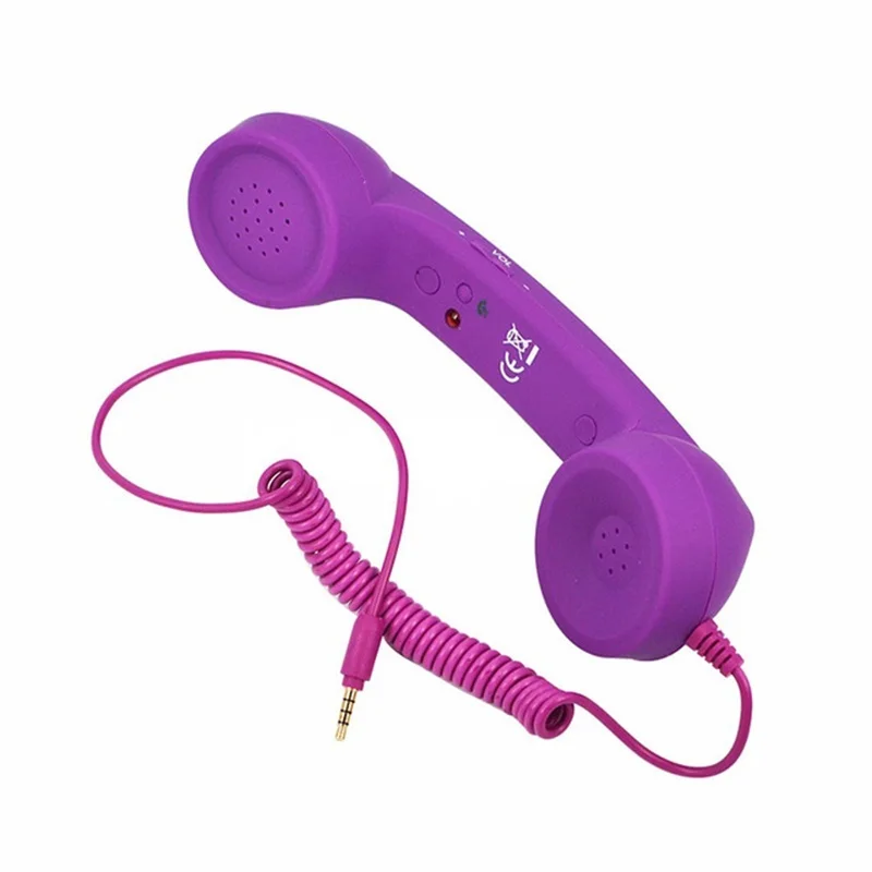 

Fashion Stylish 3.5mm Mic Retro Telephone Mobile Phone Handset Receiver For iPhone Phone Receivers