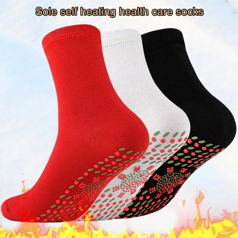 

Self Heated Socks Elastic Release Fatigue Sweat Absorption Winter Massage Sports Socks Wormwood Therapy Tourmaline Women's Socks