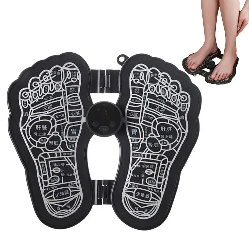 

Bioelectric Acupoints Massager Mat EMS Foot Stimulator Massager Pads Foot Massage Tool With 6 Modes And 9 Intensities For Home