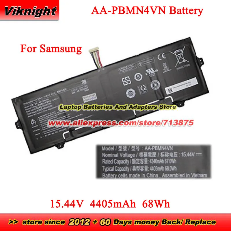 Новый аккумулятор AA-PBMN4VN для Samsung Galaxy Book Pro 360 15 дюймов NP950XDB NP950XDB-KA1US NP950XDB-KB1US NP950QDB 44 В