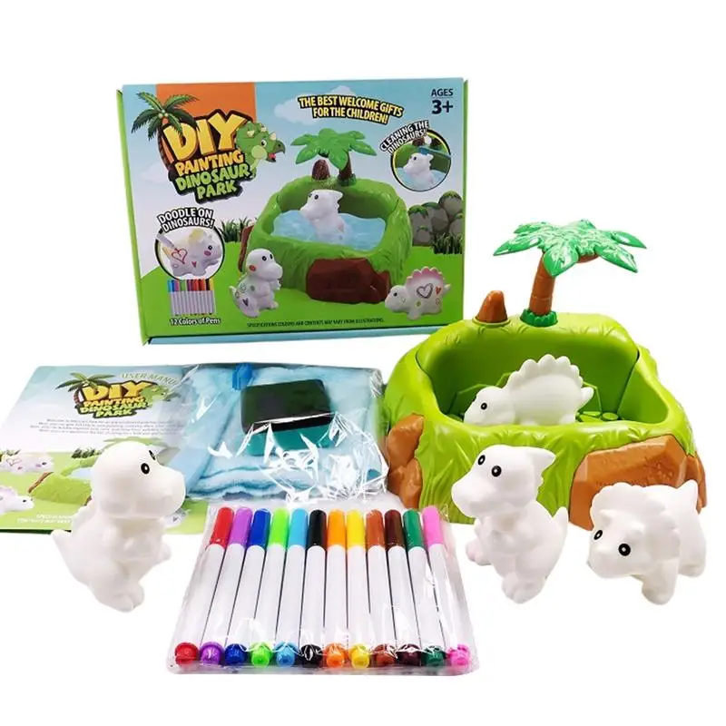 

Dinosaur Painting Kit Dinosaur Toy Painting Kit Decorate Your Dinosaur Create A Dino World Drawing Gifts For 4-8 Years Old Boys