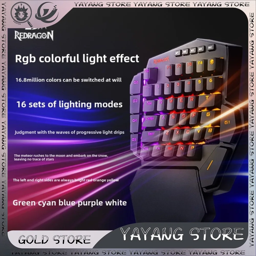 Игровая одноручная механическая клавиатура RGB синий переключатель 2 4 ГГц