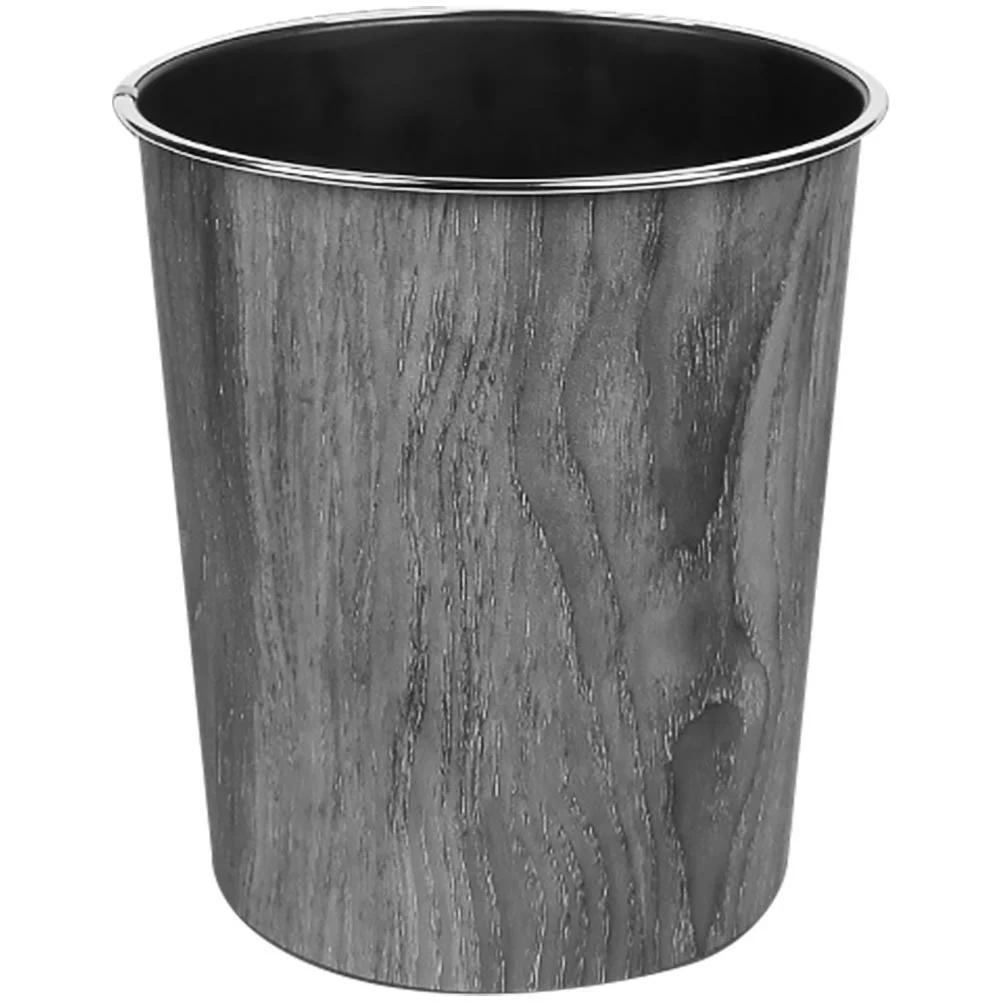 

Can Waste Trash Bin Bedroom Bathroom Garbage Round Basket Storagelarge Dorm Office Wooden Containers Kitchen