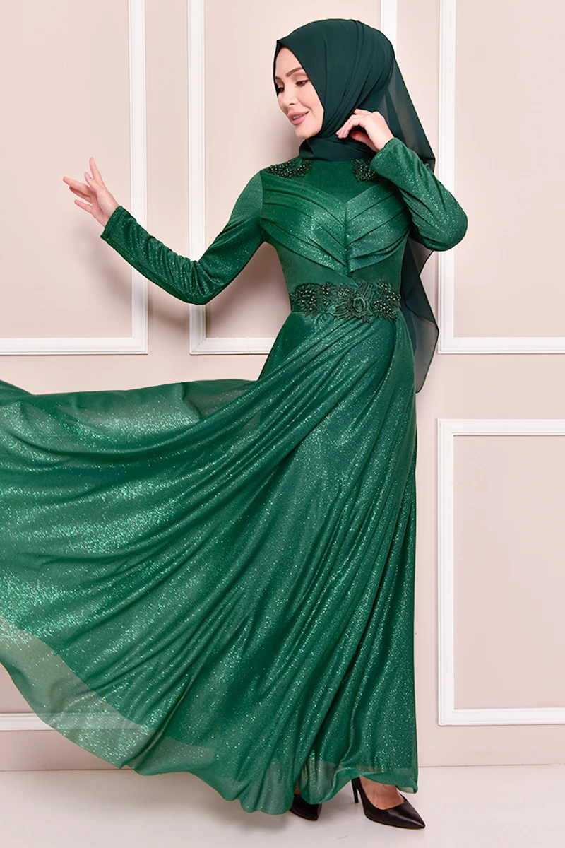 

Silvery Dress Green LY4434