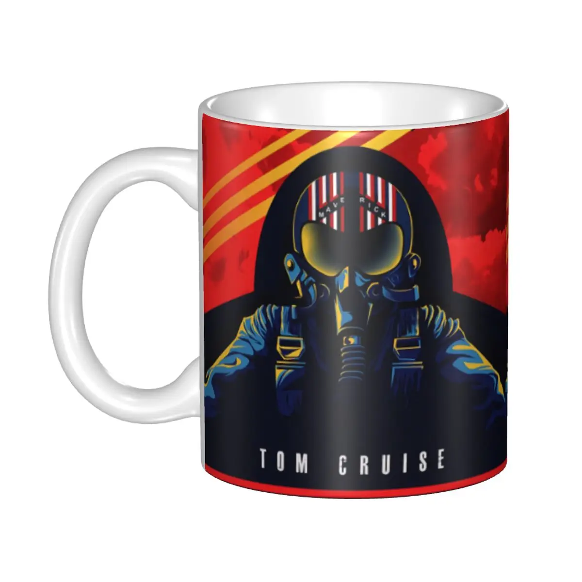 

DIY Top Gun Maverick Ceramic Mug Personalized Action Adventure Movie Coffee Cup Creative Gift Outdoor Work Camping Cups