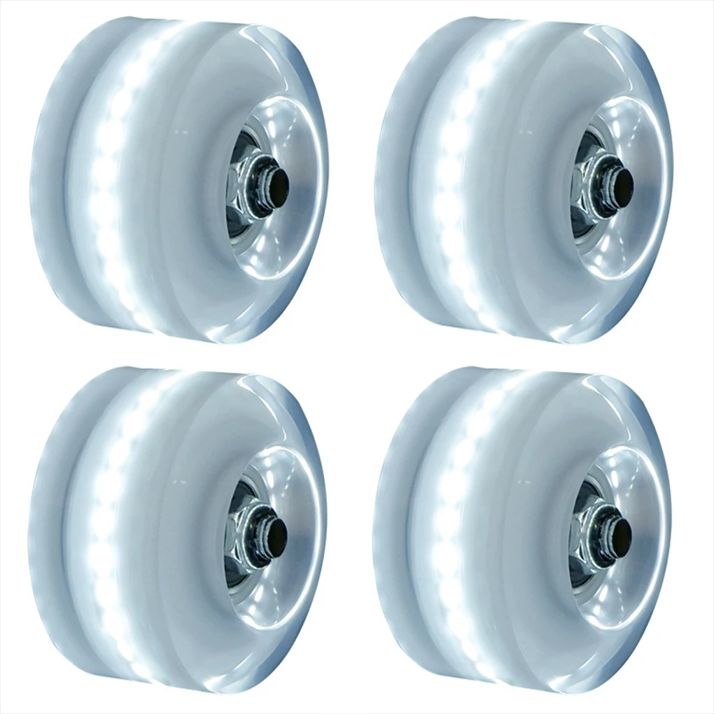 

8pcs Skate Wheels Components Replacement Modified Component Skateboard Sport Roller Skates Wheels White Lighting