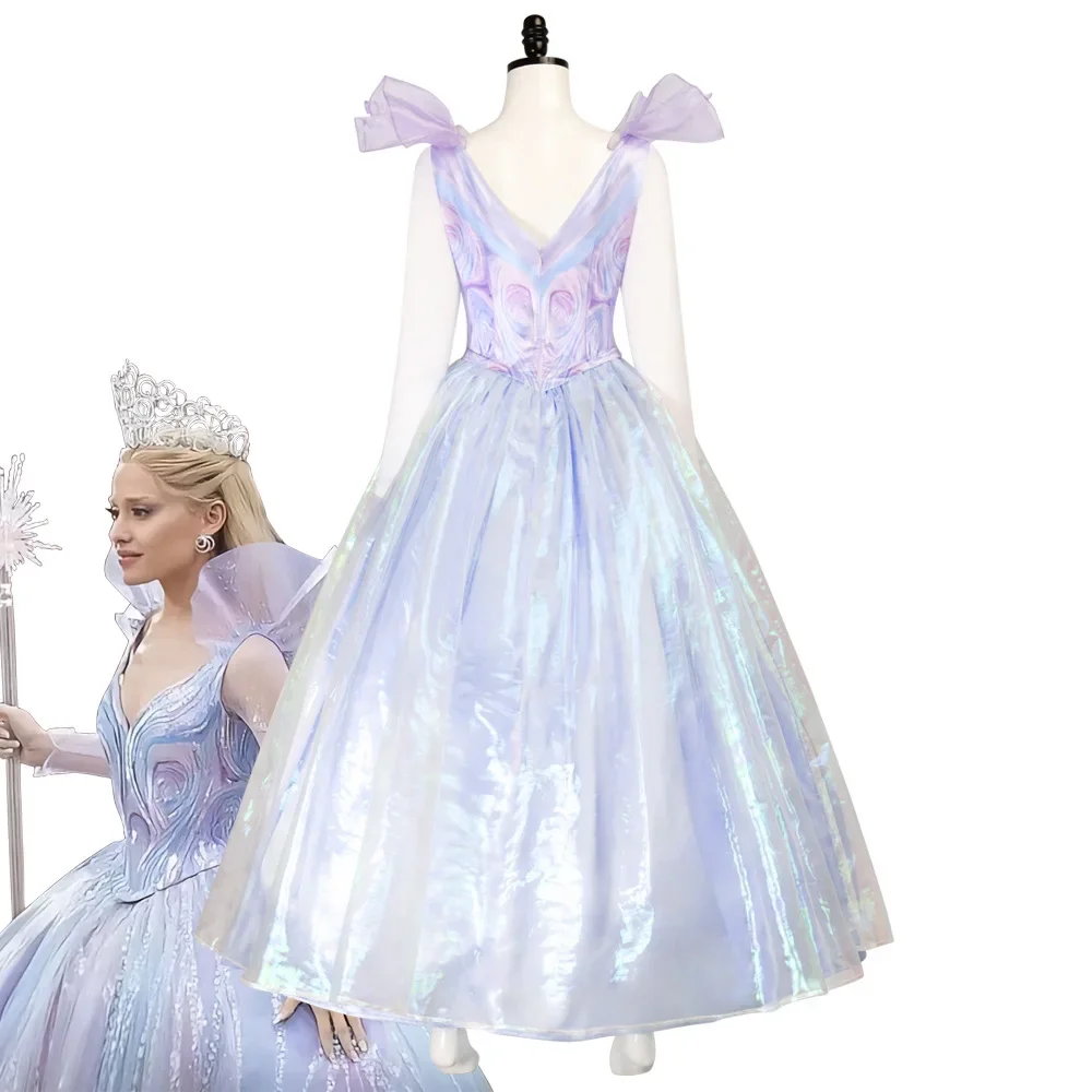 Фото Костюм для косплея на Хэллоуин Wicked Glinda из фильма, женское платье ведьмы, юбка принцессы, свадебная форма, маскарад, карнавальная одежда, наряд №5